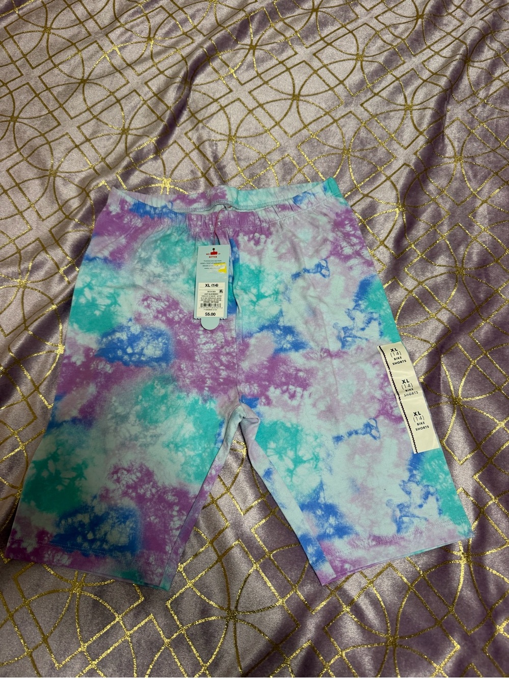 💥 KIDS Girls Tie-Dye Biker Shorts